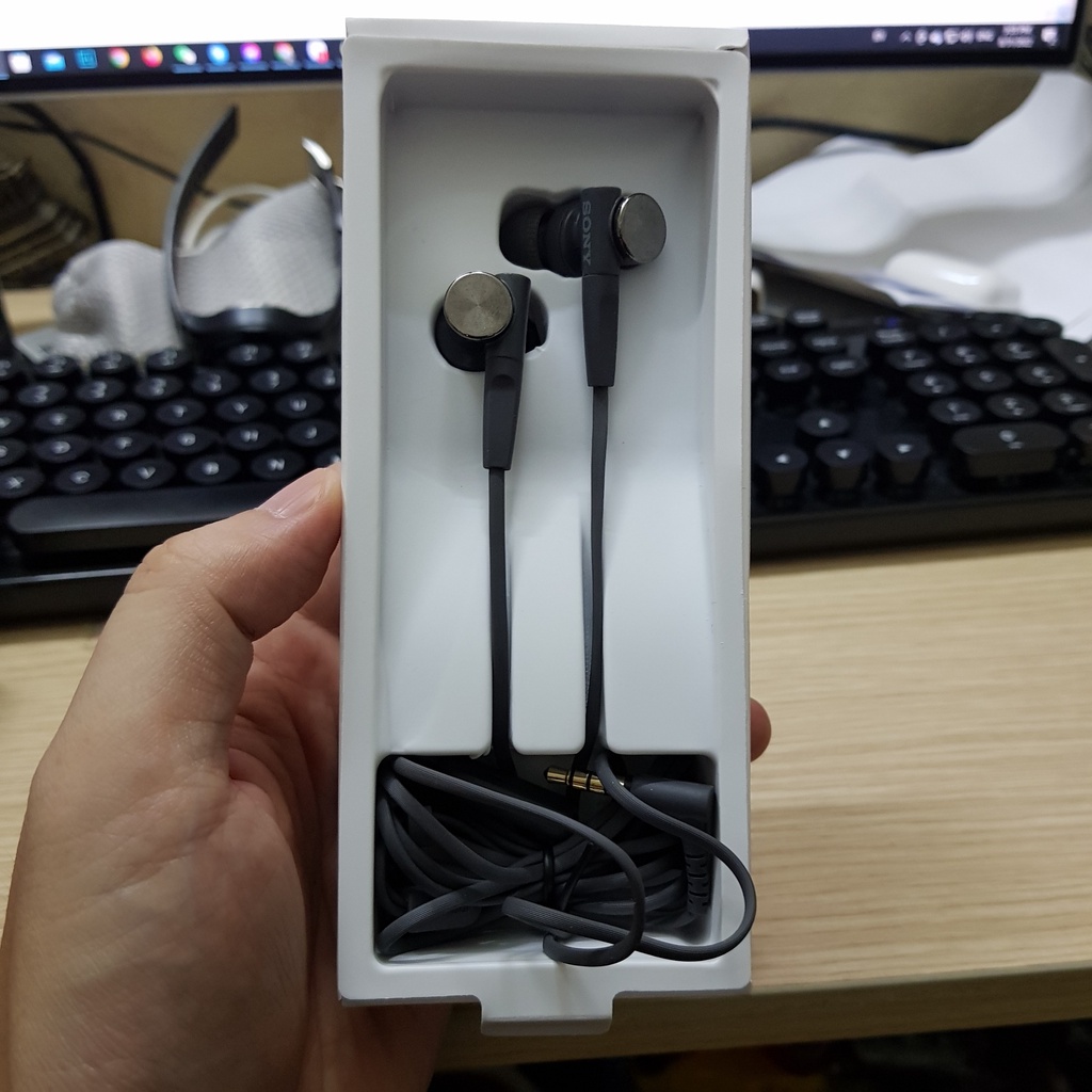 Tai nghe Sony MDR-XB55AP extrabass, có mic, chân cắm 3.5mm