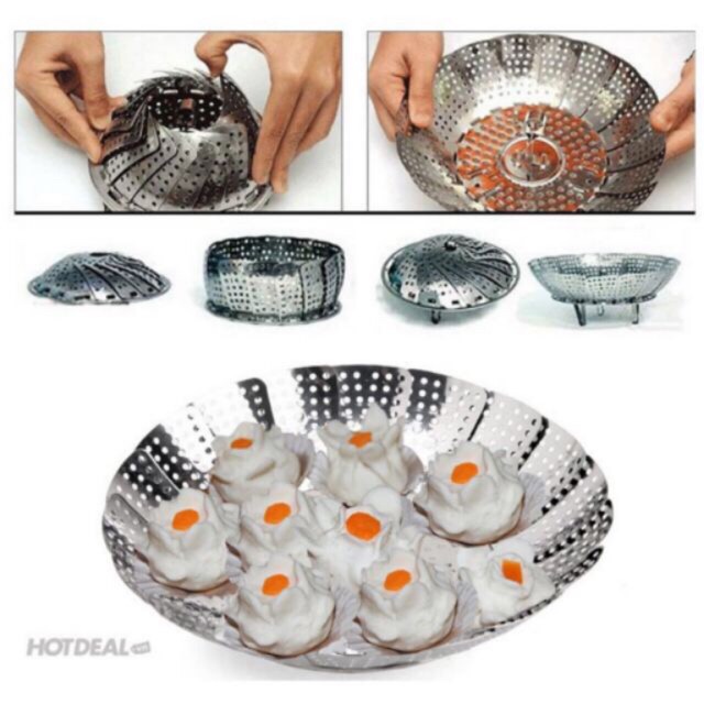 Vỉ hấp inox không hộp, vỉ hấp đa năng không gỉ sét