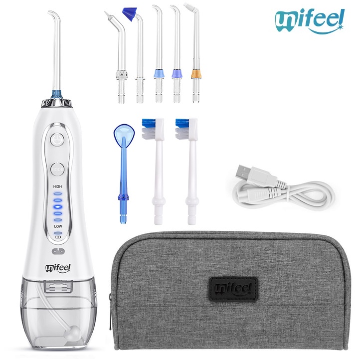 Máy tăm nước cầm tay nhãn hiệu Unifeel HF-6 CÔNG SUẤT 21W - CHÍNH HÃNG BẢO HÀNH 12 THÁNG