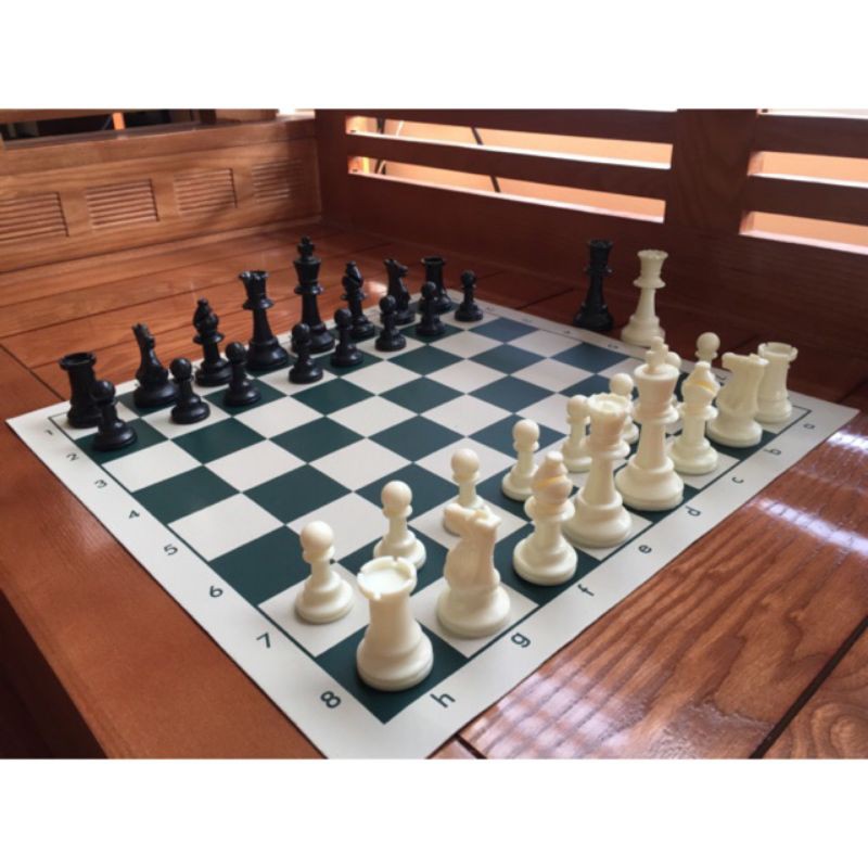 [Siêu khuyến mãi] Bộ cờ vua tiêu chuẩn quốc tế cao cấp bền đẹp size lớn, bàn simili