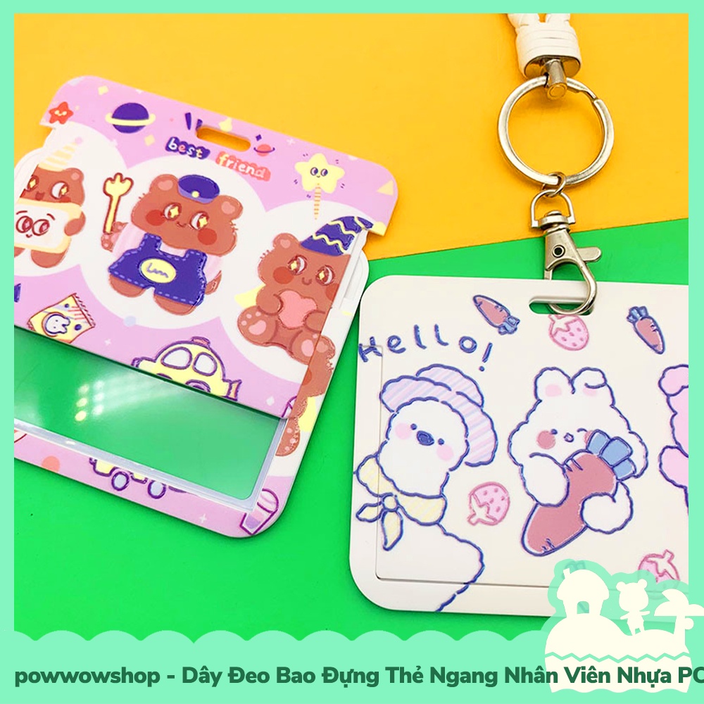 [Sẵn VN - Hỏa Tốc] Dây Đeo Thẻ Bao Thẻ Nhân Viên Ngang Nhựa PC Phong Cách Nhân Vật Hoạt Hình Truyện Tranh