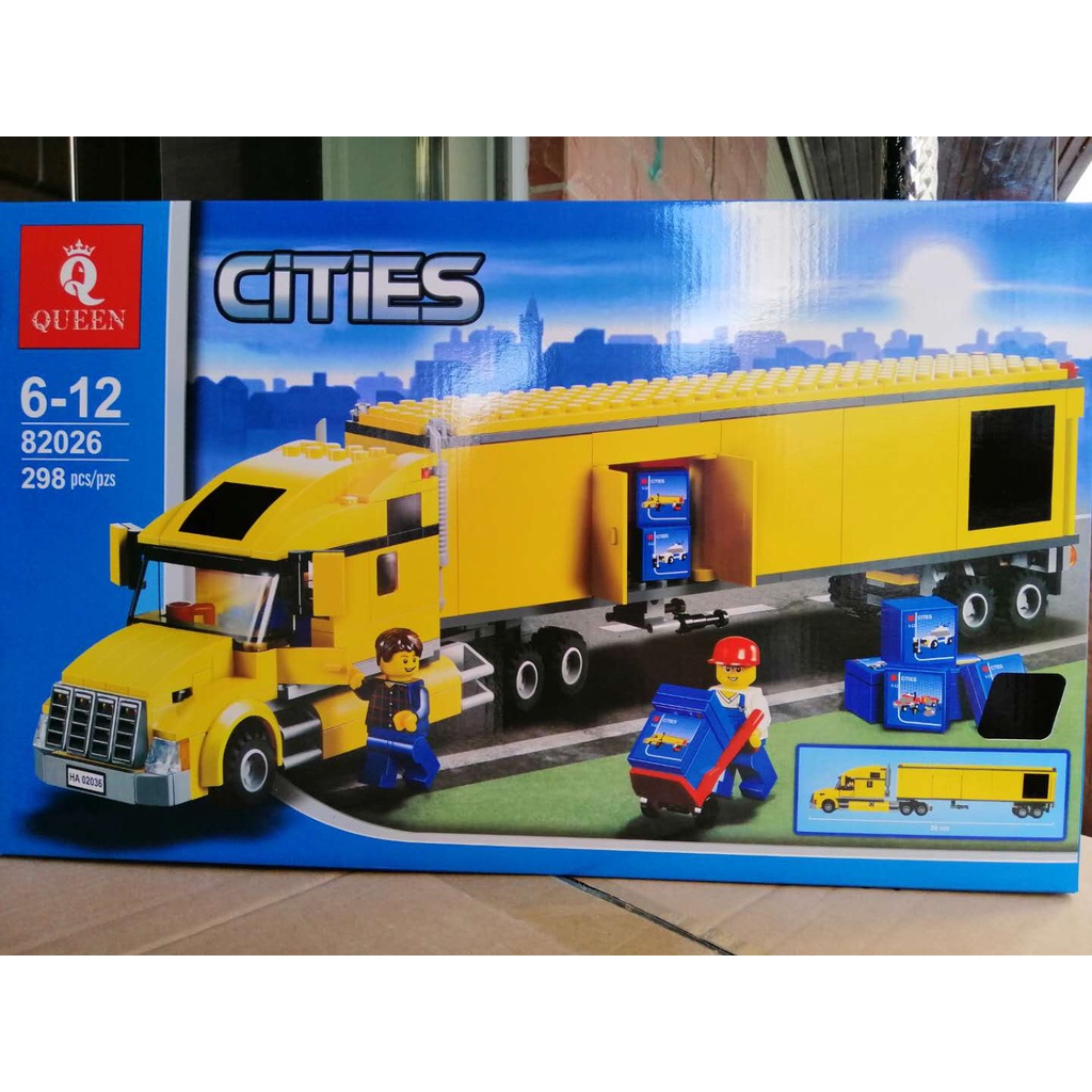Mẫu Lắp Ráp Urban Contono chở hàng Xếp hình Xe Tải Queen 82026  19068