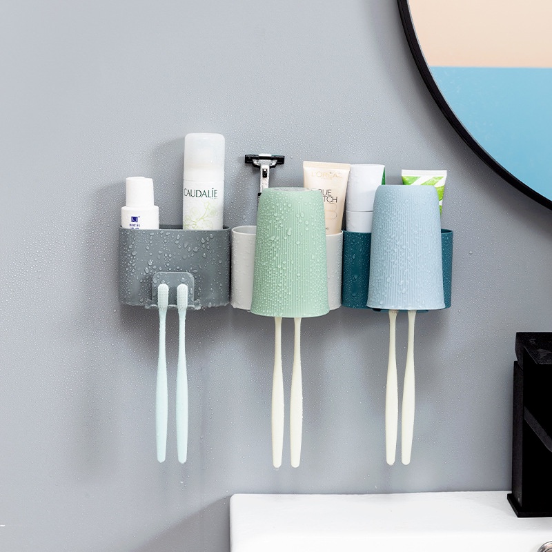 Giá Đỡ Bàn Chải Đánh Răng Tự Động Gắn Tường Không Cần Khoan