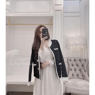 Áo dạ tweed tone ĐEN