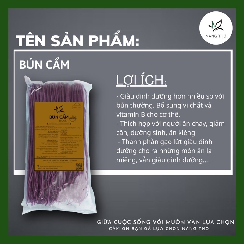 ĐẶC SẢN BÚN GẠO LỨC CẨM (LOẠI NGON) 1000gr - Bún Lứt Ăn Kiêng Giảm Cân EAT CLEAN Cao Cấp