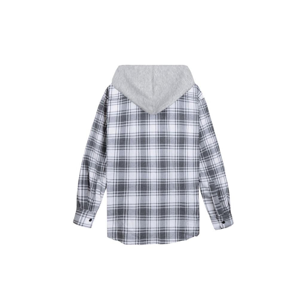 Áo Sơ Mi Hooded Flannel Jacket Màu Xám | BigBuy360 - bigbuy360.vn