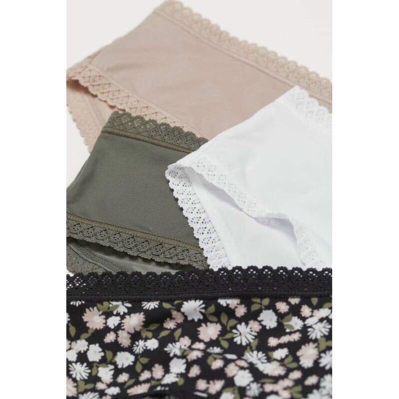 SET 4 QUẦN LÓT NỮ H&M HIPSTER BRIEF 100% COTTON CHÍNH HÃNG