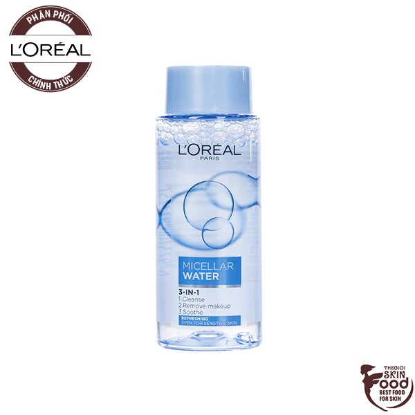 [Mini 30ml] Nước Tẩy Trang Làm Sạch Tươi Mát 3 In 1 Cho Da Dầu L'oreal Micellar Water Refreshing
