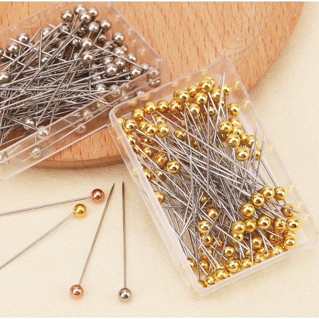 Bộ 100 Kim Cố Định Vải Đính Ngọc Trai Dùng Để May Đồ DIY