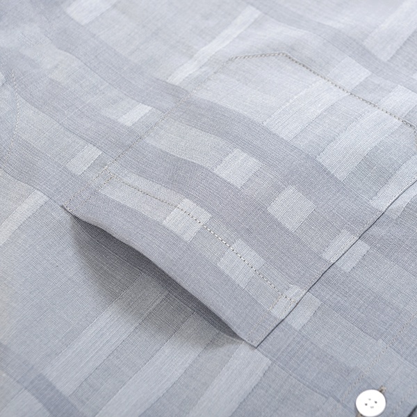 Áo Sơ Mi Nam Công Sở Trung Niên Thương Hiệu Anton Dài Tay Màu Xám Ghi Họa Tiết Kẻ Caro Chìm – YAT202 | BigBuy360 - bigbuy360.vn