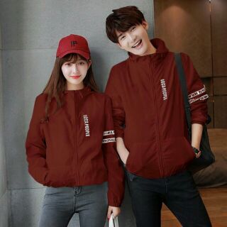 Áo khoác dù 2 sọc chữ tay