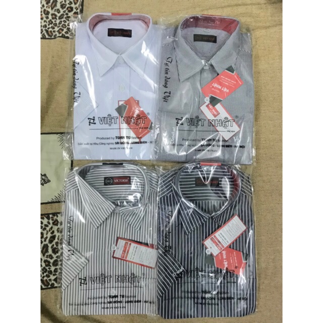 Áo sơ mi kẻ cộc tay Nam dáng suông