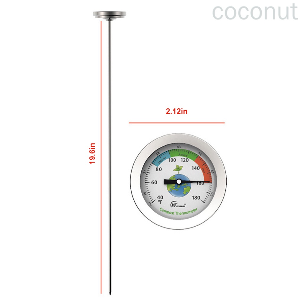 Nhiệt kế đo nhiệt độ đất bằng thép không gỉ