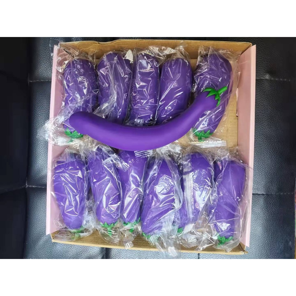 Squishy Mochi hình CỦ CÀ TÍM KÉO DÀI mềm mịn dễ thương chân thực giảm stress co dãn đàn hồi ngộ nghĩnh bóp giải trí