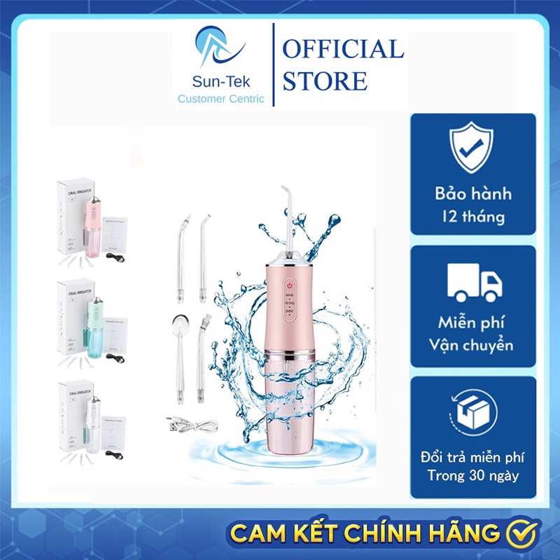 Máy Tăm Nước Cầm Tay Vệ Sinh Răng Miệng Oral Irrigator Chính Hãng Tăm Nước Nha Khoa Mini Chống Thấm Nước Bản Tiếng Anh