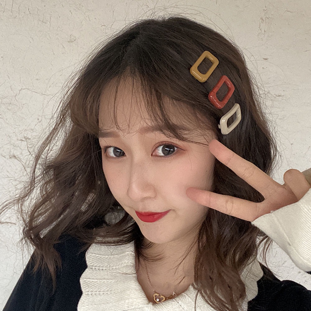Kẹp tóc Acrylic nhiều màu sắc thời trang phong cách Hàn quốc cho nữ