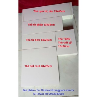 Flash card từ ghép (100 thẻ trắng)