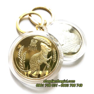 MÓC KHÓA ĐỘC LẠ - MÓC GẮN CHÌA KHÓA CẶP XU CON CHUỘT VÀNG BẠC CỦA ÚC - TMT COLLECTION - SP000408