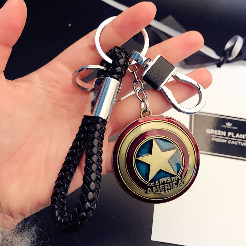 Móc Khóa Kim Loại Hình Tấm Khiên Siêu Anh Hùng Hoạt Hình Bền Đẹp