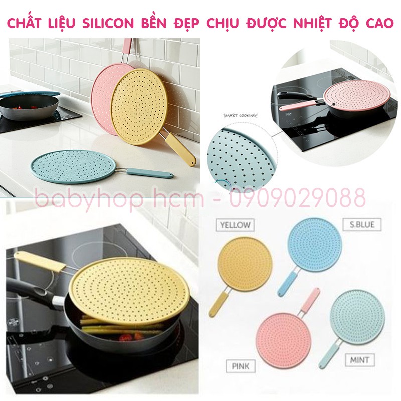 Nắp chống văng dầu Lock&amp;Lock bằng silicone 28CM CKT206