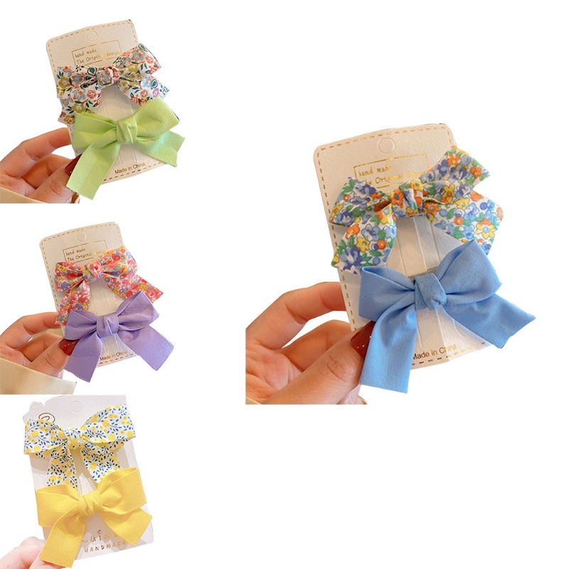 Set 2 Kẹp Tóc Cá Sấu Hình Hoa Màu Kẹo Ngọt Phong Cách Công Chúa Cho Bé Gái