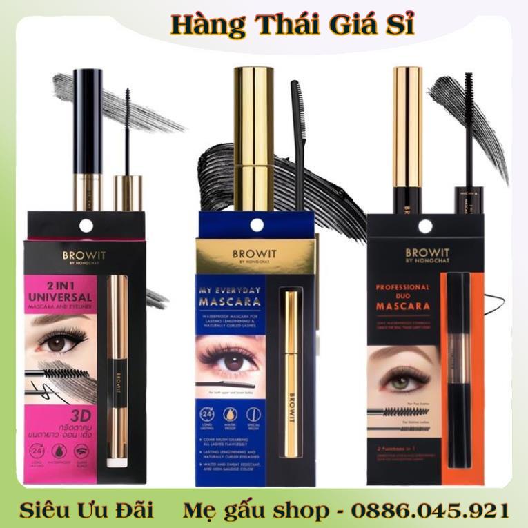 Mascara Browit by Nongchat My Everyday, 2 in1 UNIVERSAL Mascara & Eyeliner, Professional Duo Mascara - Hàng Nội Địa Thái