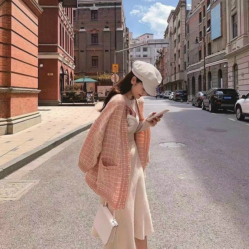 Áo cardigan len kẻ ô | BigBuy360 - bigbuy360.vn