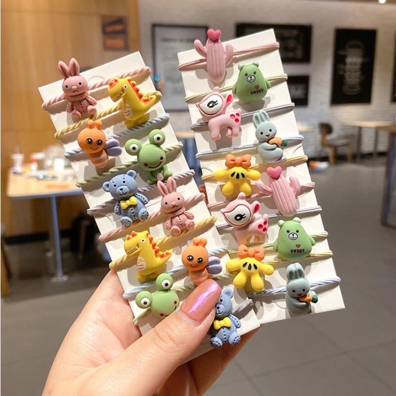 Set 10 dây cột tóc dễ thương cho bé gái