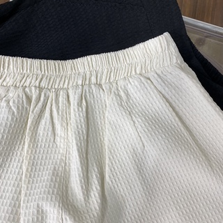 Quần short lưng cao phối lưng thun