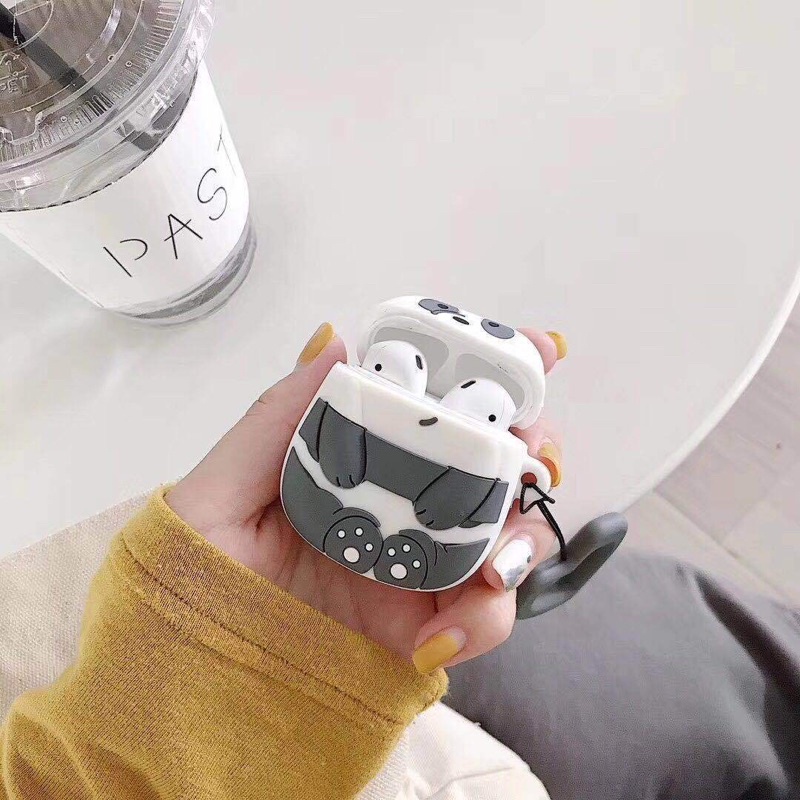 Vỏ Bảo Vệ Tai Nghe Airpods 1/2 Hình Gấu Dễ Thương