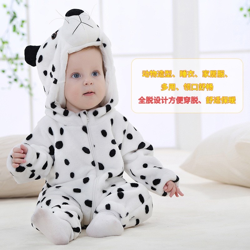 Bộ Đồ Ngủ Áo Liền Quần Vải Flannel In Hoa Thời Trang Mùa Thu Mới 2019 Cho Bé Sơ Sinh