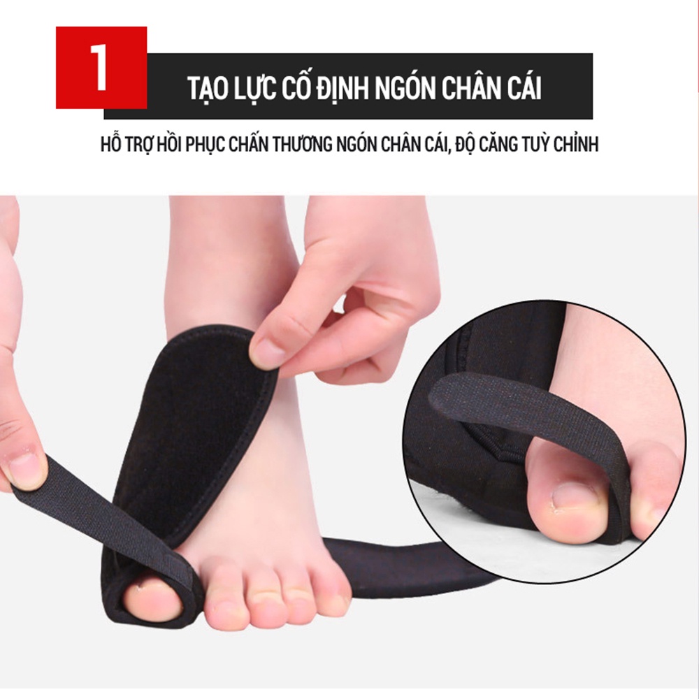 [Mã FATREND2810 giảm đến 30k tối đa 99k] Nẹp bàn chân hỗ trợ định hình ngón chân cái GoodFit GF617A