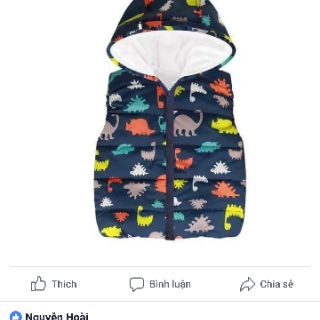 Áo phao gile có mũ cho bé