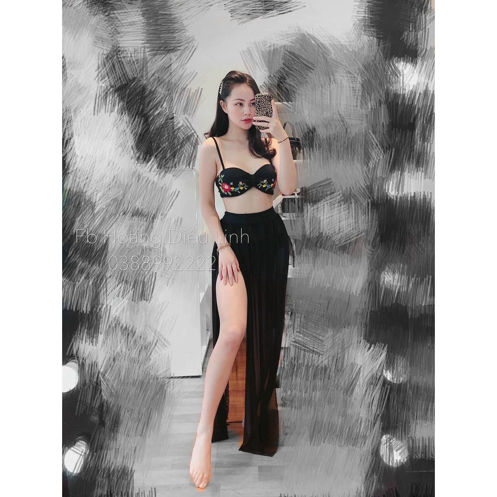 Bikini 2 Mảnh Kèm Chân Váy Voan Sexy Bin Sports BHV102 | BigBuy360 - bigbuy360.vn