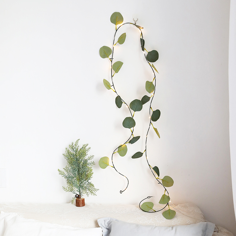 Rose Flower Leaves Garland/Fairy Light/ Led Copper Wire Battery Operated String Lights/ Wedding Christmas Home Party Decoration