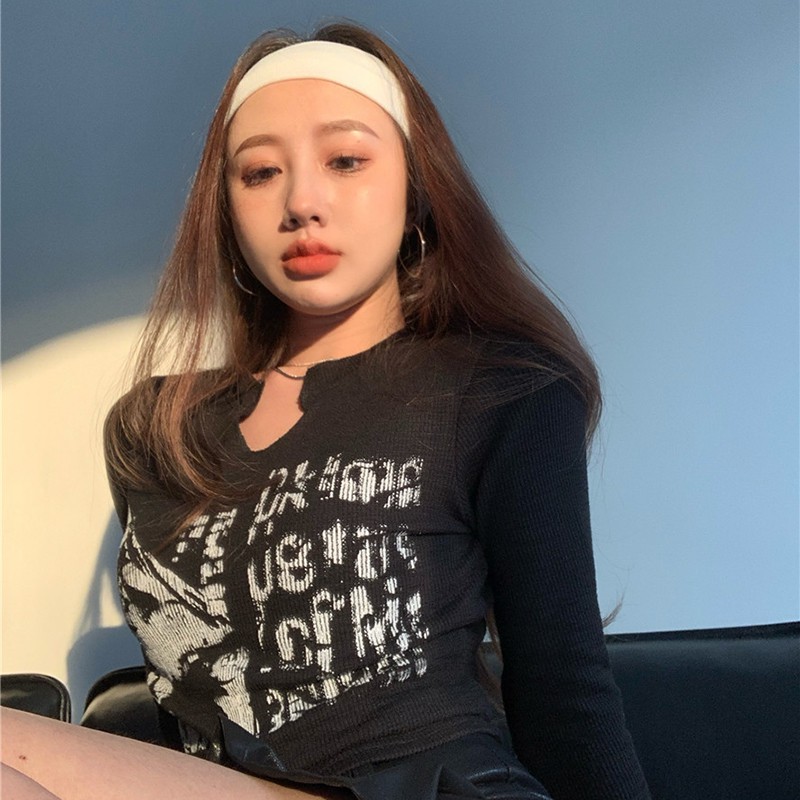 Áo Kiểu Tay Dài Dáng Ngắn Thời Trang Mùa Xuân Dành Cho Nữ