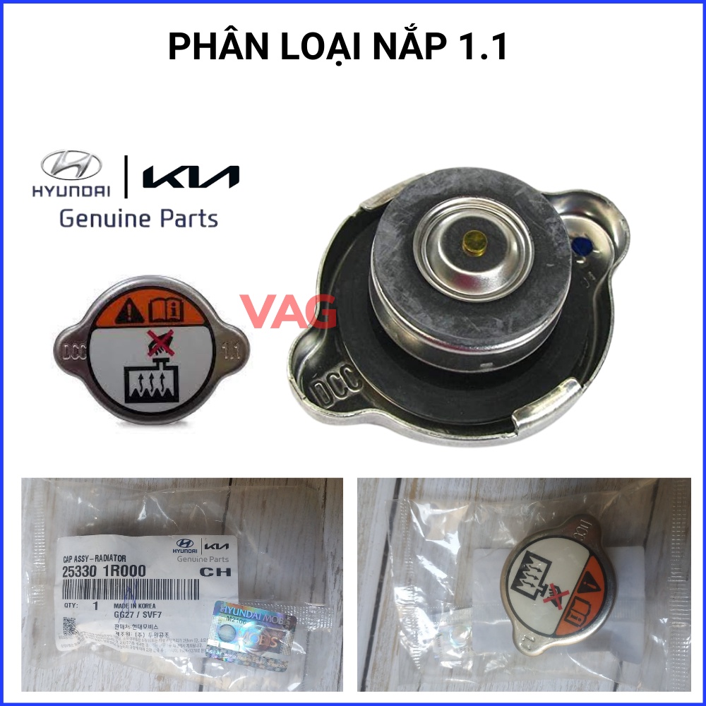 Nắp két nước Hyundai  0.9/ 1.1 Nhĩ to dùng cho Nhiều dòng xe Kia, Hyundai Mã 25330 17000