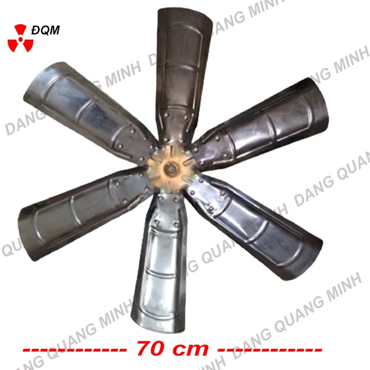 Cánh quạt inox 6 lá B8 ( 8 tấc ) công nghiệp cao cấp - thông gió, quạt lò , hút nhiệt bếp - quạt gió tuộc bin phát điện