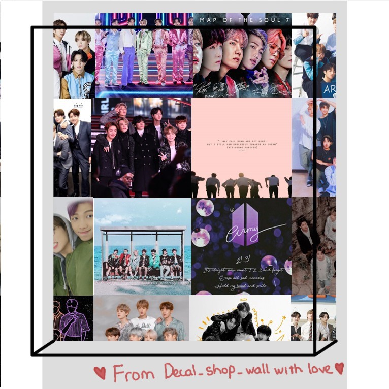 [ BTS ] Khổ A4/ A5Wall Collage dán tường trang trí decor phòng ngủ - nhóm nhạc thần tượng idol KPOP BTS - theme tổng hợp