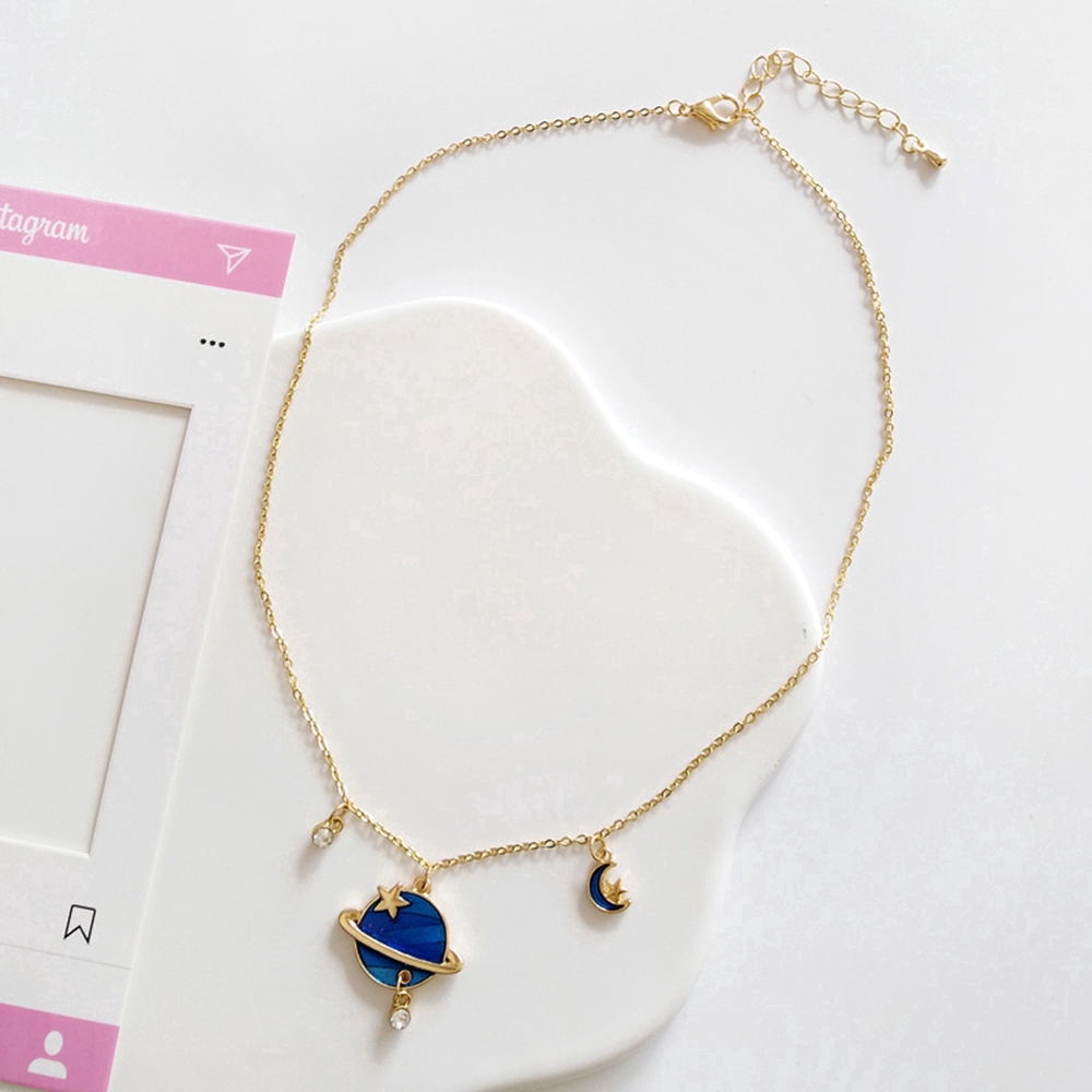 Vòng choker mặt hình hành tinh ngôi sao lấp lánh hợp thời trang