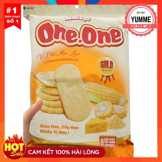 Bánh gạo 👌Free ship👌Bánh gạo One-One Gold Vị Phô Mai Ngô Gói 118g Thơm Ngon Dòn Xốp