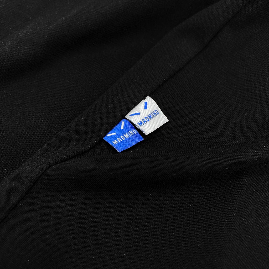 MADMIND® Chính Hãng - Áo thun Mad Social  màu đen - cổ tròn, cotton thoáng mát - Essential Collection Form Rộng Unisex