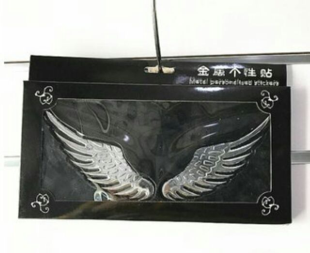 Decal cánh thiên thần trang trí logo ô tô
