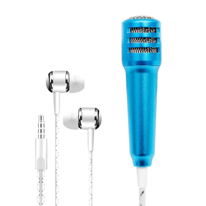 Micro Hát Karaoke Kèm Tai Nghe - Hỗ Trợ Cả Android Và ios - Jack 3.5mm