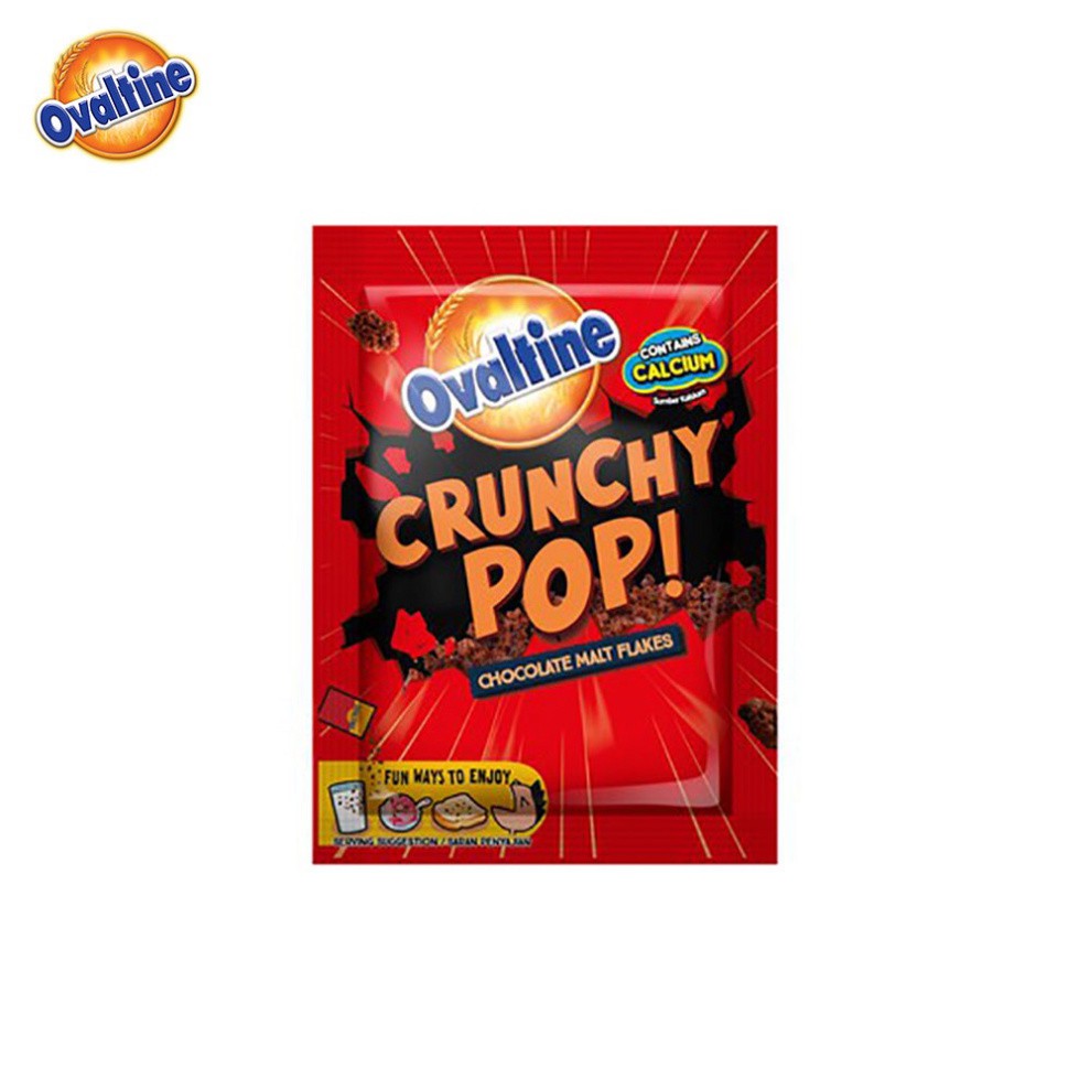 Cacao giòn rắc Ovaltine Crunchy Pop Hộp 15 gói x 8g