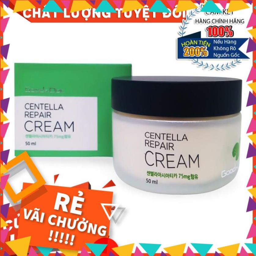 Bộ Kem Rau Má+Serum Dưỡng Ẩm Phục Hồi Giảm Thâm Nám Trắng Sáng Da Chống Lão Hóa GoodnDoc Centella Repair Cream