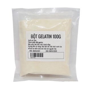 100gr bột gelatin Pháp Bloom 250 hạt mịn