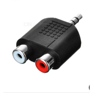 Jack chuyển 2 đầu bông sen RCA sang 3.5mm