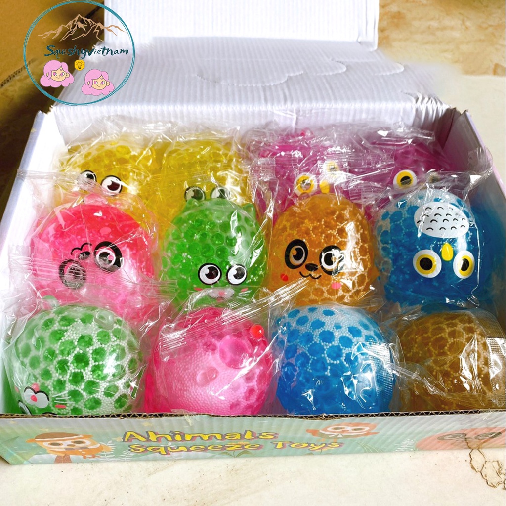 Squishy Mochi hình CÚ MÈO BÓP HẠT mềm mịn dễ thương chân thực giảm stress co dãn đàn hồi ngộ nghĩnh bóp giải trí