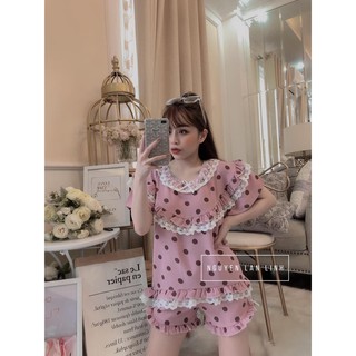 Đồ Bộ Vải Katê Lụa VI PHỐI REN Mền Mại, Mát, Thời Trang